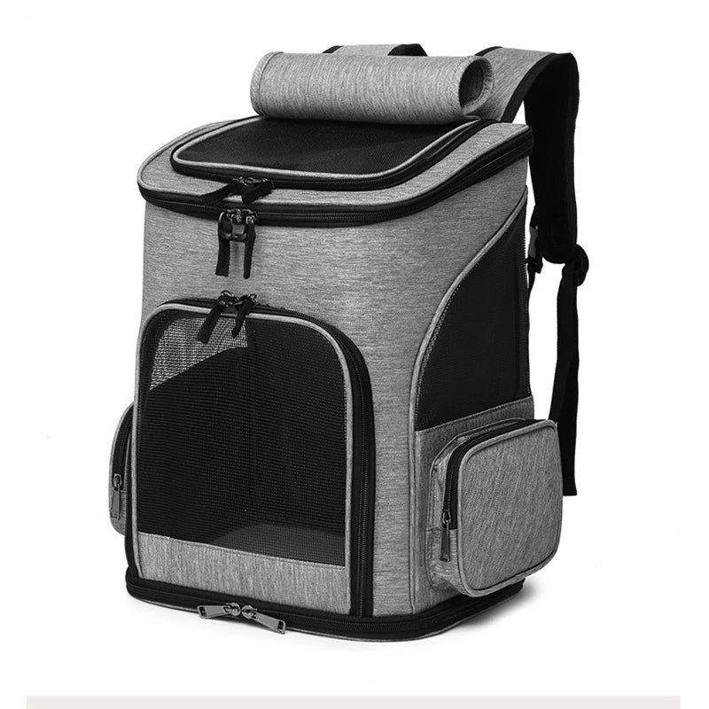 Pet Travel Trolley Bag Draw Bar Pet Stroller Travel Carrier Cat Backpack Cage Adjustable Detachable Expandable Carrying Backpack